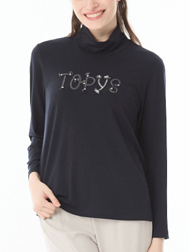 アルガンオイル加工 ハイネックカットソー｜アトリエドール公式