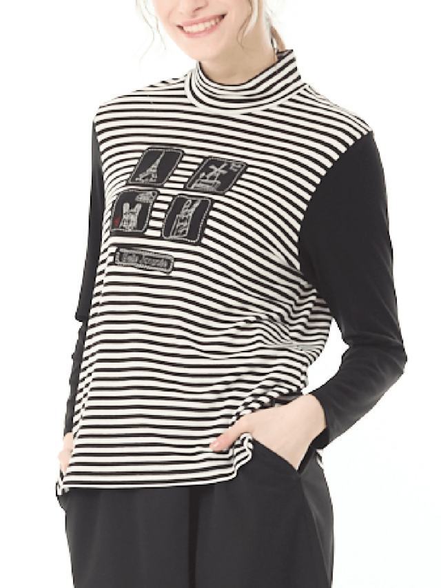 タックストレッチボーダーカットソー｜アトリエドール公式オンライン