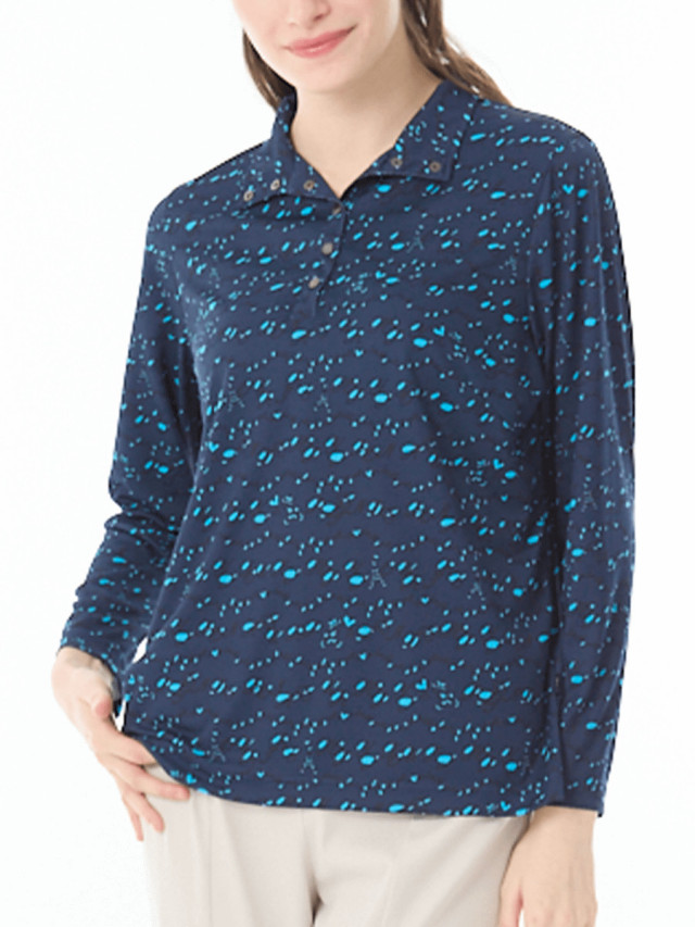 ボーダープリント　ポケット襟付きカットソー