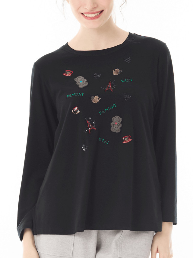 ソフト起毛 あったかカットソー