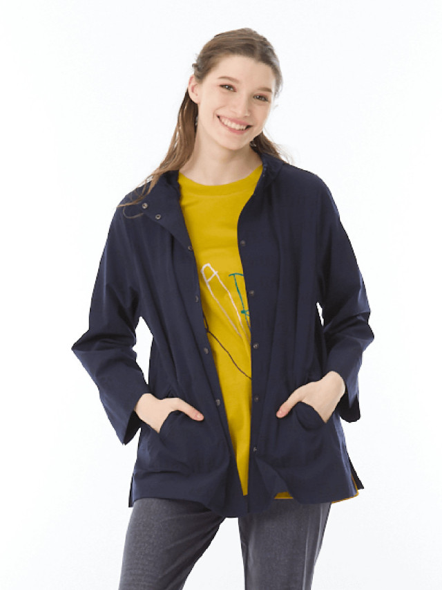 薄っすらプリント　ストレッチジャケット