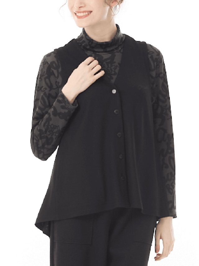 洗えるウール 前開きベスト｜アトリエドール公式オンラインショップ