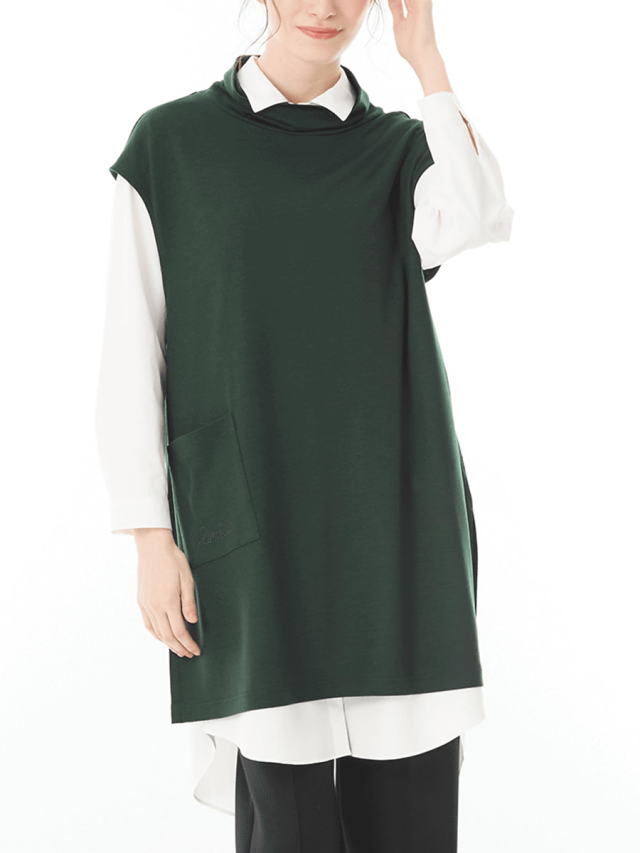 洗えるウール ロングベスト｜アトリエドール公式オンラインショップ