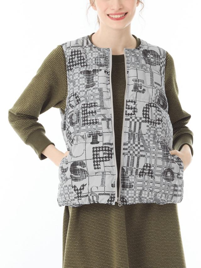 【PGG】中綿キルトフルジップベスト (LADIES) サイズ０ PGG】中綿キルトフルジップベスト (LADIES) サイズ0