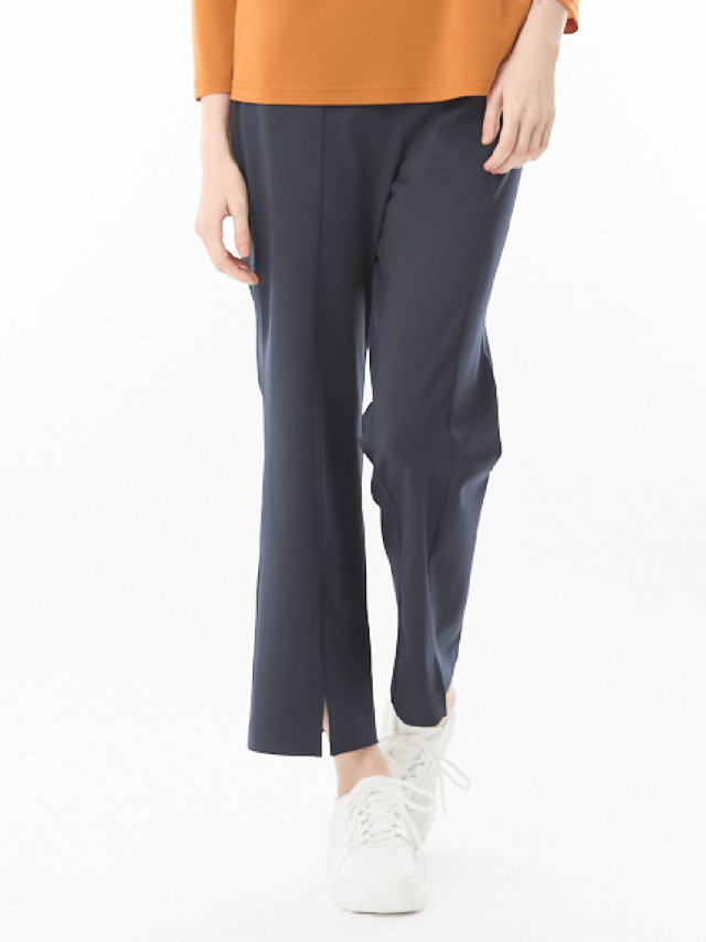 綿混冷感 ストレッチ裾スリットパンツ｜アトリエドール公式オンライン