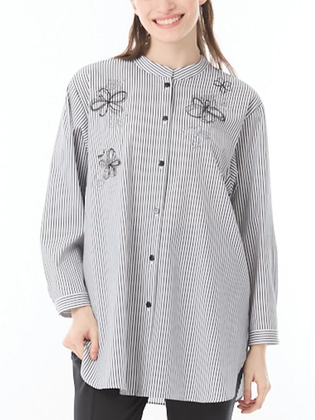 立体ストライプ ポケットブラウス｜アトリエドール公式オンライン