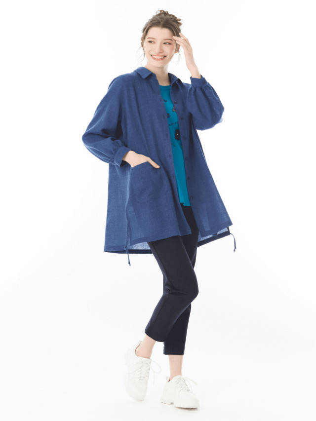 ウール100％ ガーゼ素材ロングブラウス｜アトリエドール公式オンライン