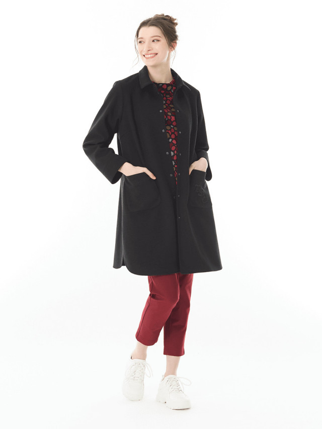 フェイクウールコート