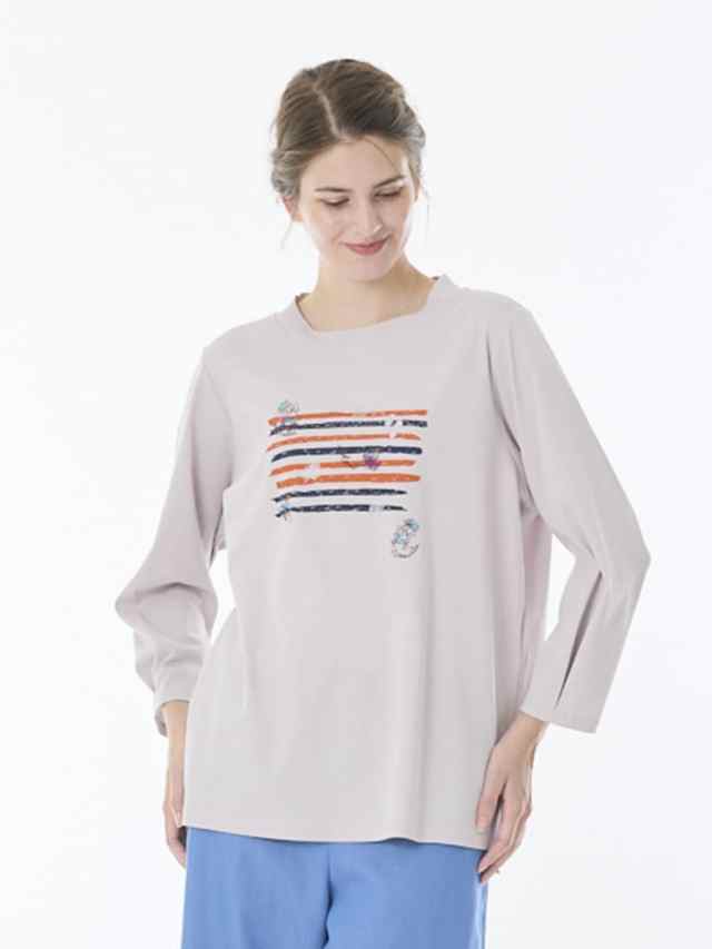アジョリー　フェイスプリントカットソー　size L 定番さらさらフライス 顔料プリントカットソー｜アトリエドール公式