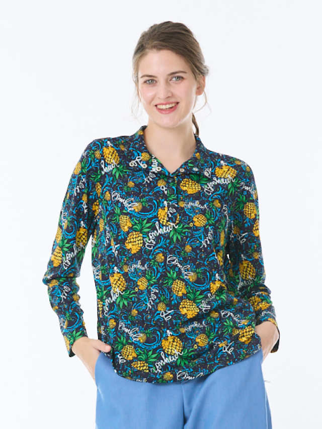 オリジナルパイン柄　長袖カットソー