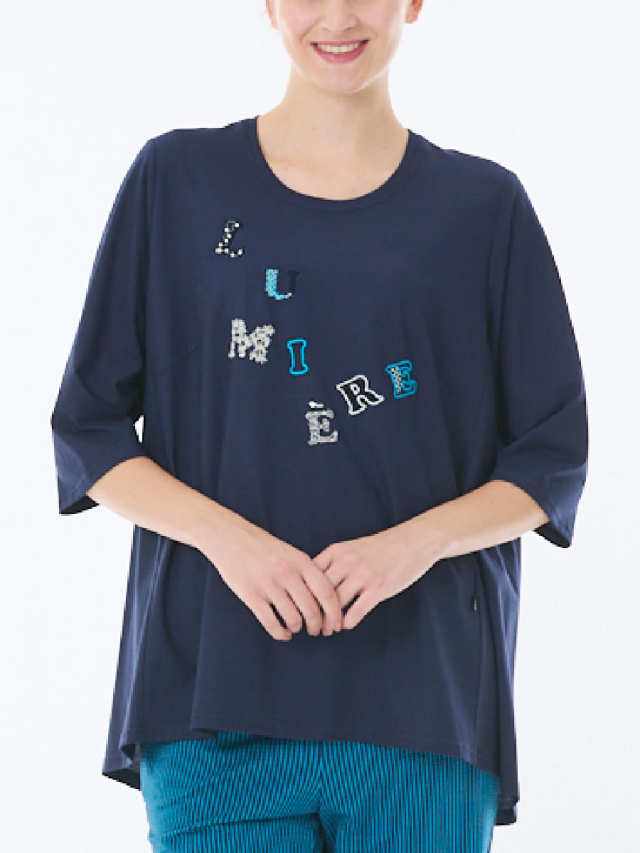 【24AW】エンフォルド★シャツレイヤード 長袖 チュニック カットソー/洗える さらさら天竺 チュニックカットソー｜アトリエドール公式オンライン
