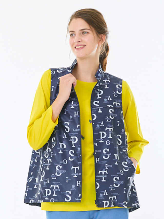 ロゴプリントベスト