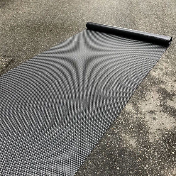 ビニールマット　ダイヤ　ブラック　使用例　画像