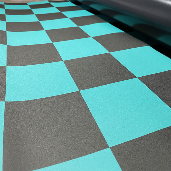 カシミヤ 市松模様 格子 チェック 緑 黒 ビニールマット