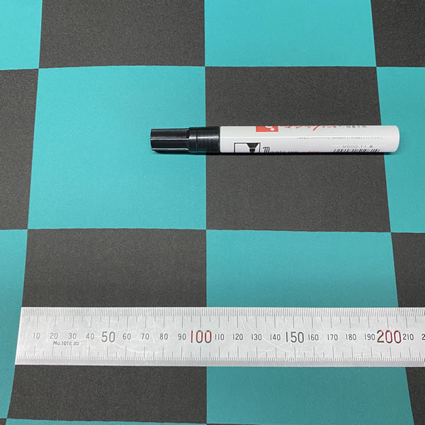 カシミヤ 市松模様 格子 チェック 緑 黒 ビニールマット