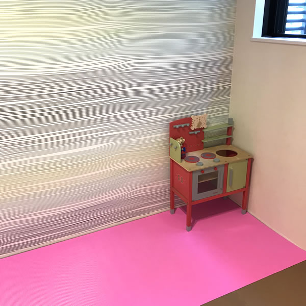 ピンク　ビニールマット　使用画像