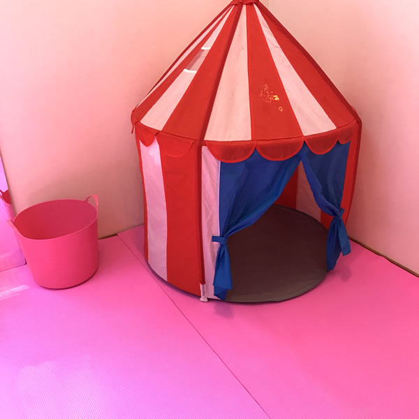 ピンク　ビニールマット　使用画像