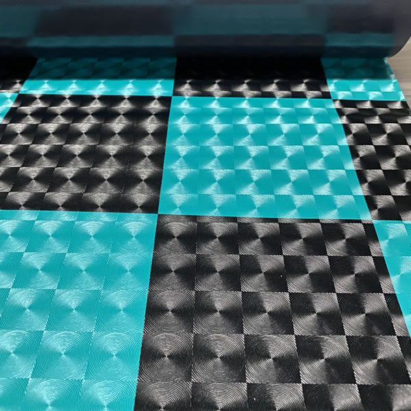 レンズ 市松模様 格子 チェック 緑 黒 ビニールマット