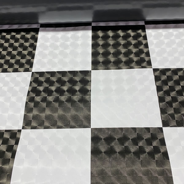 レンズ 市松模様 格子 チェック 白 黒 ビニールマット