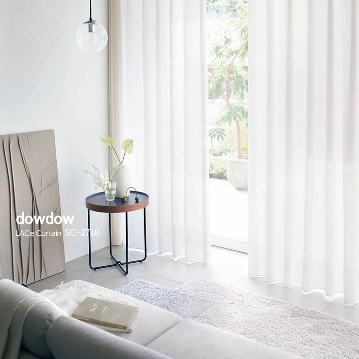 【ナチュラルモダン】ミラーボイルの遮熱レースカーテン【SC-1718】ホワイト