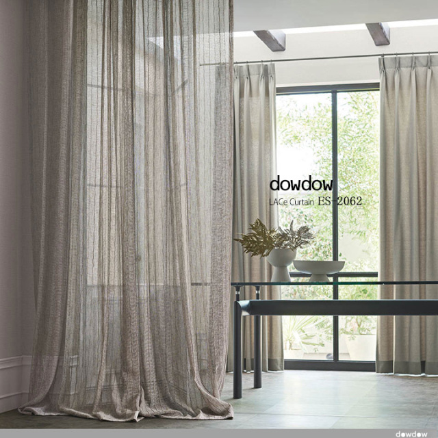 イタリアン モダン】揺らぎのウェーブプリーツ加工のレースカーテン