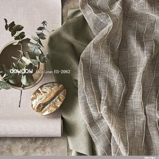 イタリアン モダン】揺らぎのウェーブプリーツ加工のレースカーテン