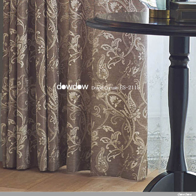 クラシック モダン】ペイズリー柄のドレープカーテン＆シェード【2115
