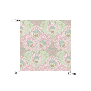 【ゴシック モダン】王宮調クラシック柄のドレープカーテン＆シェード【HS-1069】ピンク＆グリーン