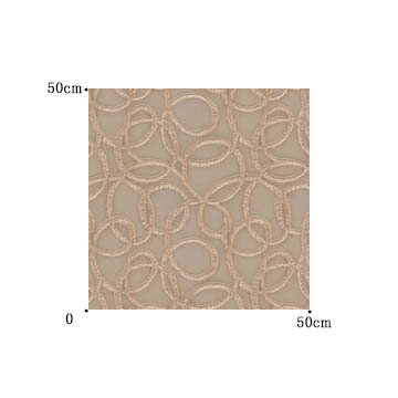 【イタリアン モダン】毛足の長いファーの曲線柄のドレープカーテン＆シェード【HS-1132】ブラウン