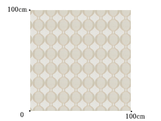 【ミッドセンチュリー】やさしい幾何学柄のドレープカーテン＆シェード【HS-2296】ベージュ