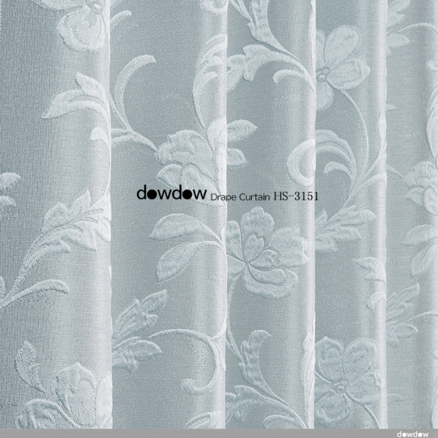 【クラシック モダン】クレチマスの花柄のドレープカーテン＆シェード【HS-3151】ブルー