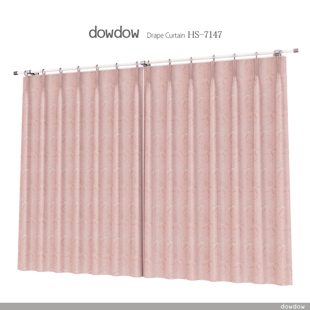 クラシック モダン】エラガントなドレープカーテン【HS-7147】ピンク