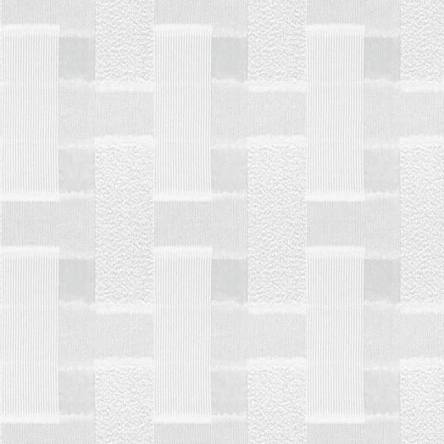 【イタリアン モダン】バックカットの幾何学柄のレースカーテン【HS-8172】ホワイト