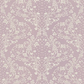 【クラシック モダン】エレガントな小花のオーナメント柄のドレープカーテン【LX-8143】ピンクパープル