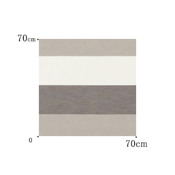 【ナチュラル ヴィンテージ】コットン混の幅広ボーダーのドレープカーテン【RC-2077】アイボリー＆ブラウン