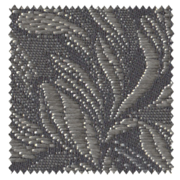 【フレンチシック】スタイリッシュな花柄のジャガード織のドレープカーテン【RZ-8121】チャコールグレー