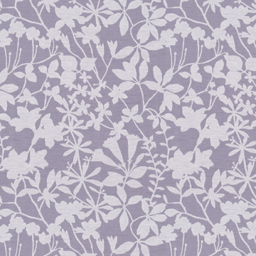 【北欧ナチュラル】透明感が美しい葉柄のオパールプリントのドレープカーテン【RX-9041】ライトパープル