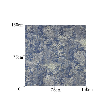 【アメリカンクラシック】森の風景のジャガード織のドレープカーテン【RZ-8089】ネイビー