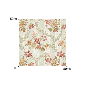 【アンティークラシック】ボタンの花柄のジャガード織のドレープカーテン【RZ-8123】ピンク＆ベージュ