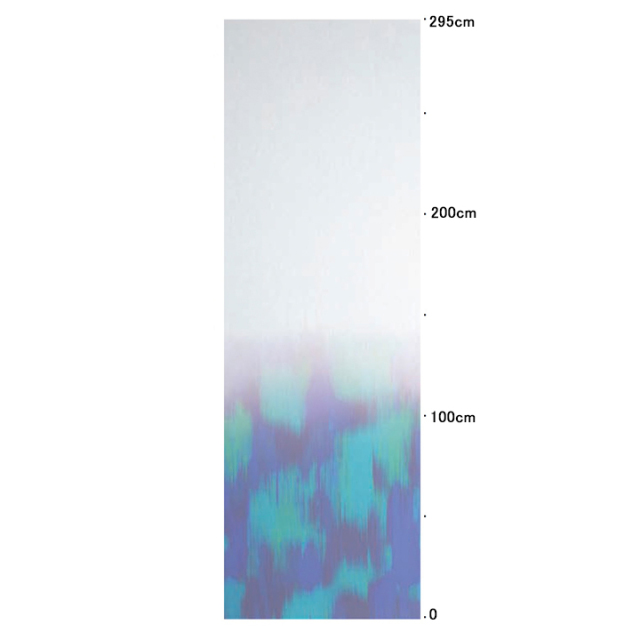 【イタリアンモダン】ムラのあるグラデェーションカラーのレースカーテン【RZ-8402】ダークブルー