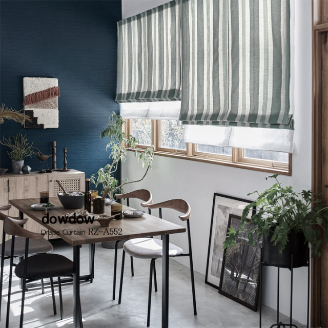 北欧ビンテージ】デザイン・ストライプのドレープカーテン【RX-A552