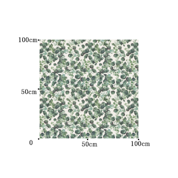 【北欧モダン】ユーカリの枝葉プリントの遮光カーテン【SC-1140】グリーン