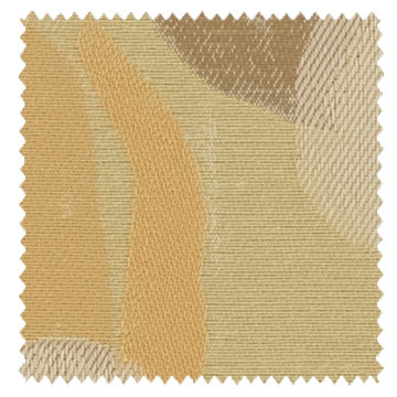 【北欧モダン】ツバキのジャガード織のドレープカーテン【SC-1147】イエロー＆ベージュ