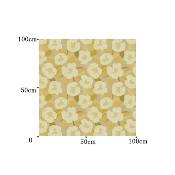 【北欧モダン】ツバキのジャガード織のドレープカーテン【SC-1147】イエロー＆ベージュ