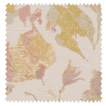 【フレンチシック】水彩の花柄のドレープカーテン【SC-1252】ピンク