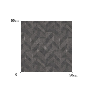 【ミッドセンチュリー】重厚な幾何学模様の遮光カーテン【SC-1545】ダークグレー