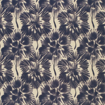 【北欧モダン】にじみの花柄の遮光カーテン【SC-1572】ネイビー