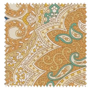 【イタリアンモダン】スカーフ・デザインの遮光カーテン【SC-1583】オレンジ