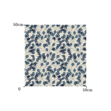 【北欧モダン】重なる葉柄のドレープカーテン＆シェード【SC-3114】ネイビー