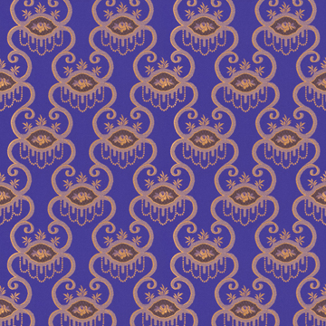 【ゴシック モダン】タッキーな装飾格子柄のドレープカーテン＆シェード【SC-3221】ヴァイオレット＆カッパー